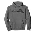 Funny Soccer Heartbeat Ecg Football Goal Hoodie - Unique Graphic Unisex