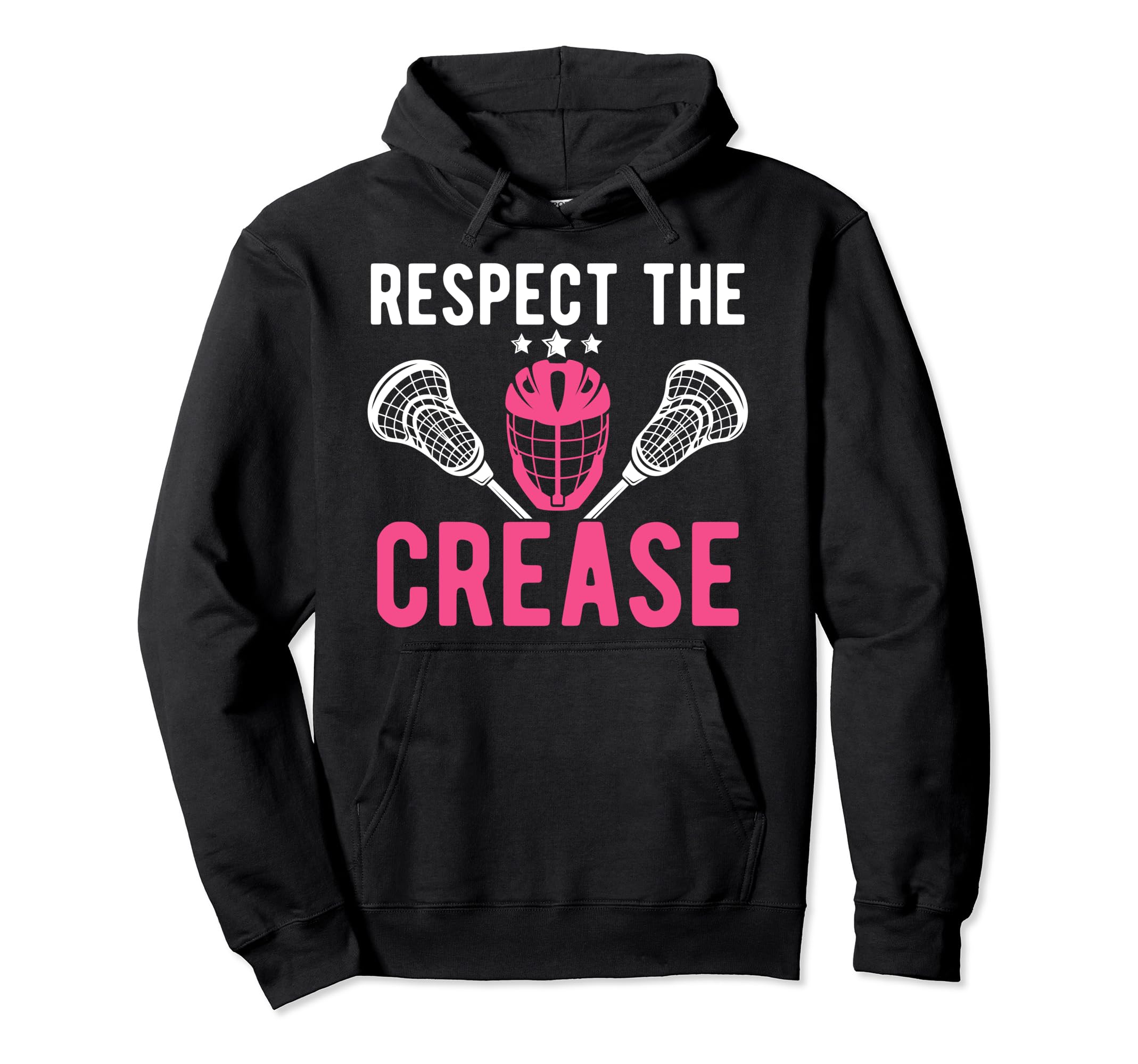 Respect Crease Lacrosse Goalkeeper Hoodie - Novelty Apparel Unisex