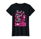 Soccer Just Who Loves Soccer Player Fan T-Shirt - Graphic Print for Adults