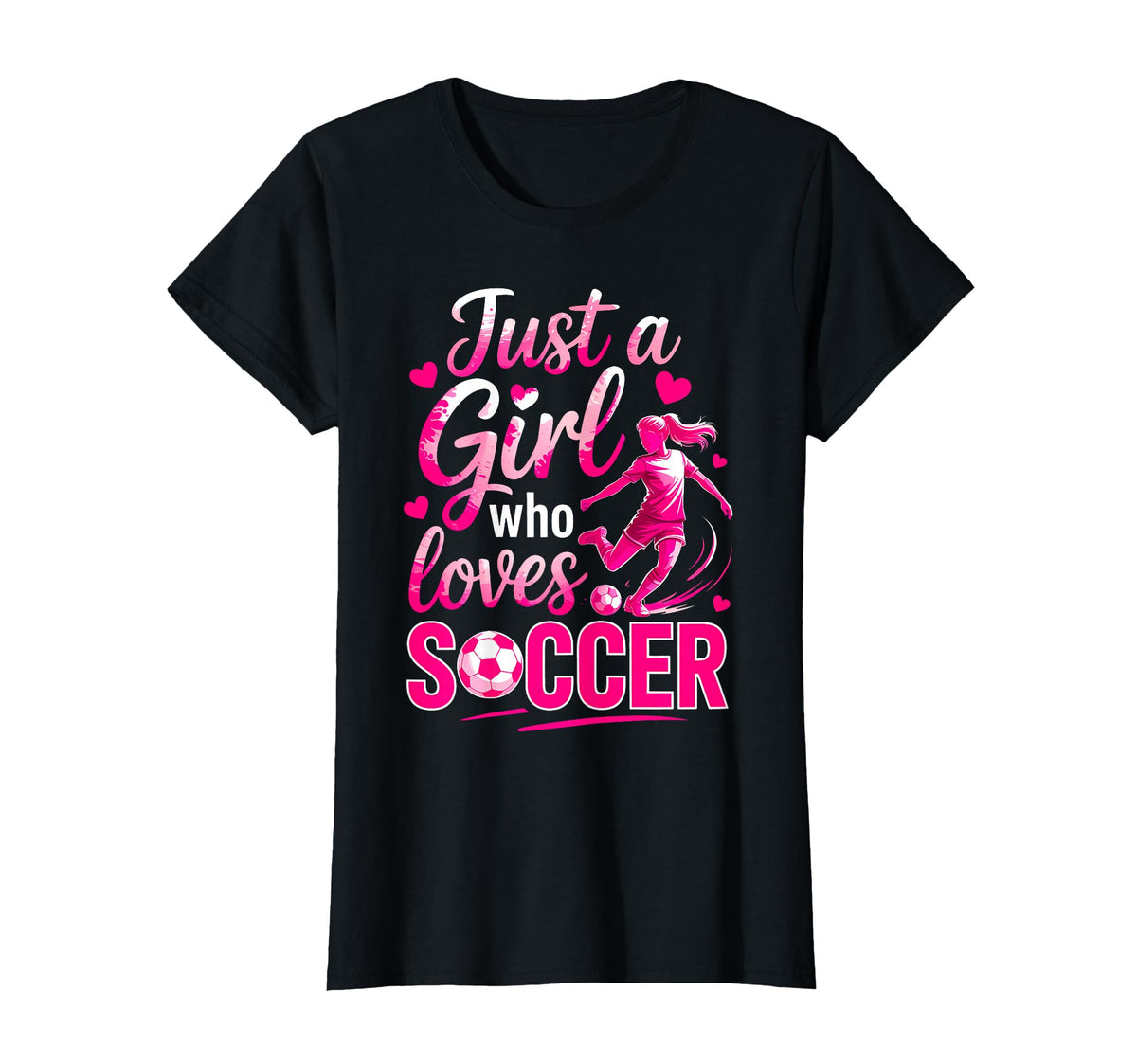 Soccer Just Who Loves Soccer Player Fan T-Shirt - Graphic Print for Adults