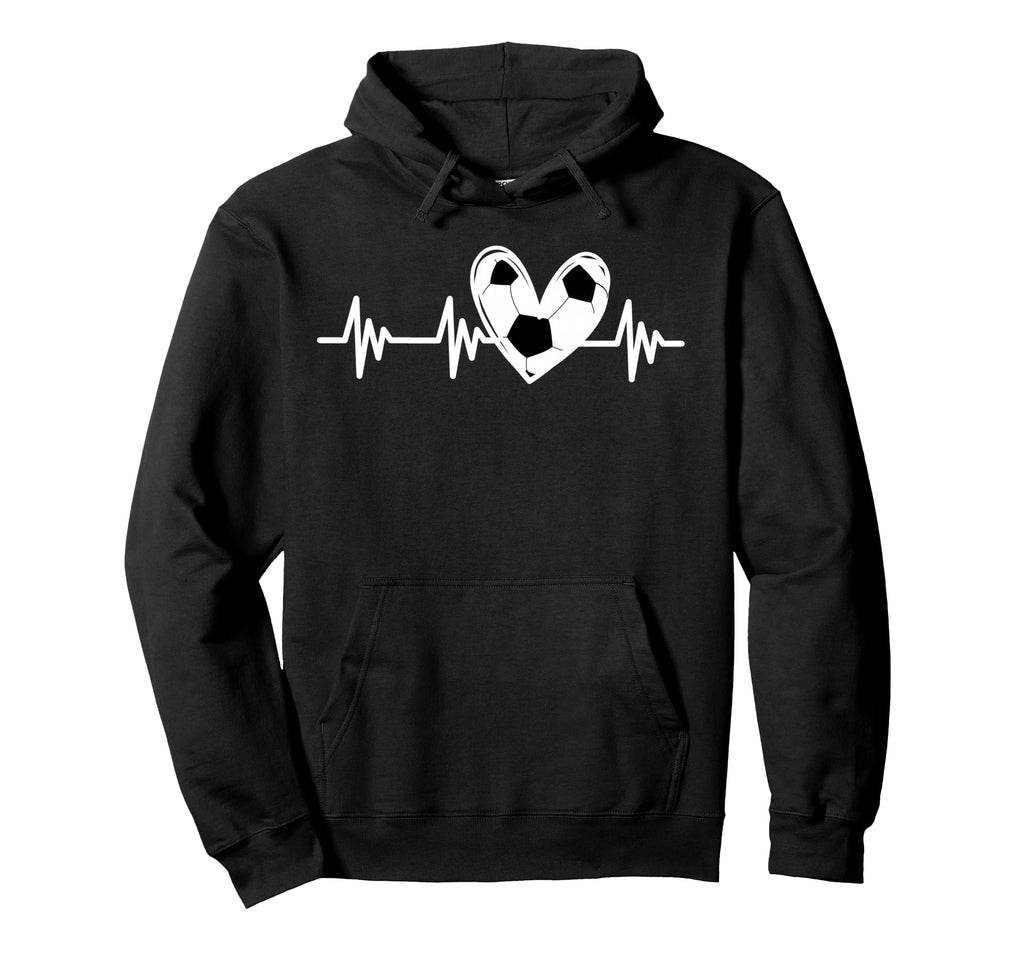 Heartbeat Soccer Lover Tween Teen Sports Hoodie - Trendy Graphic Men Women