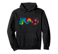 Soccer Tie Dye Peace Love Soccer Player Hoodie - Graphic Print Unisex