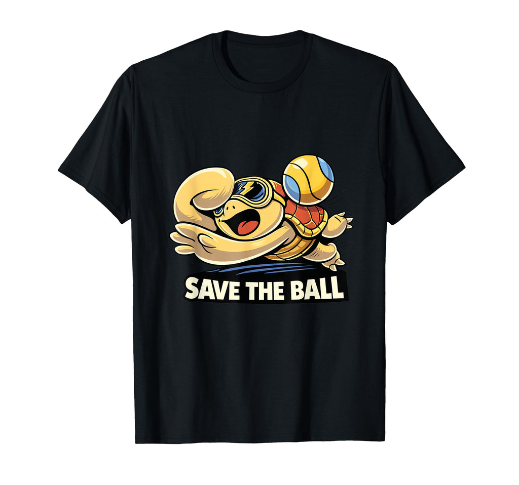 Funny Goalkeeper Turtle Save Ball T-Shirt - Minimalist Print Men Women