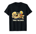 Funny Goalkeeper Turtle Save Ball T-Shirt - Minimalist Print Men Women