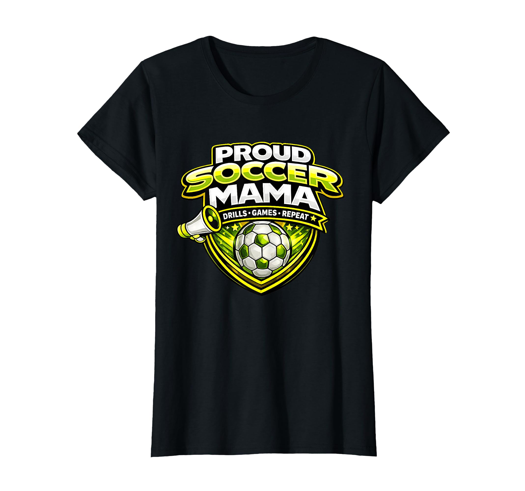 Soccer Mama Funny Proud Drills Games Repeat T-Shirt - Unique Graphic Unisex