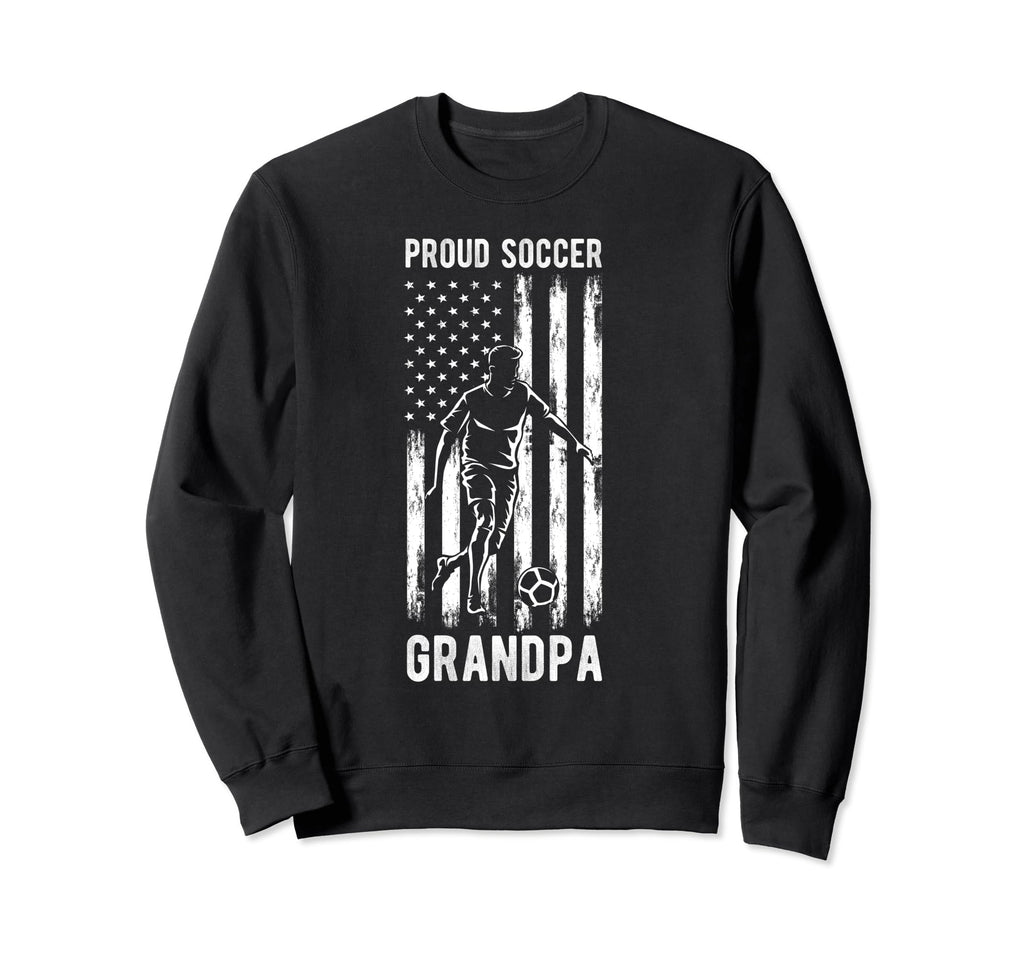 Proud Soccer Grandpa Usa Flag Family Sweatshirt - Custom Art Print Unisex