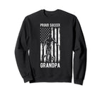 Proud Soccer Grandpa Usa Flag Family Sweatshirt - Custom Art Print Unisex