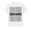 Team White School Spirit T-Shirt - Trendy Graphic for Adults