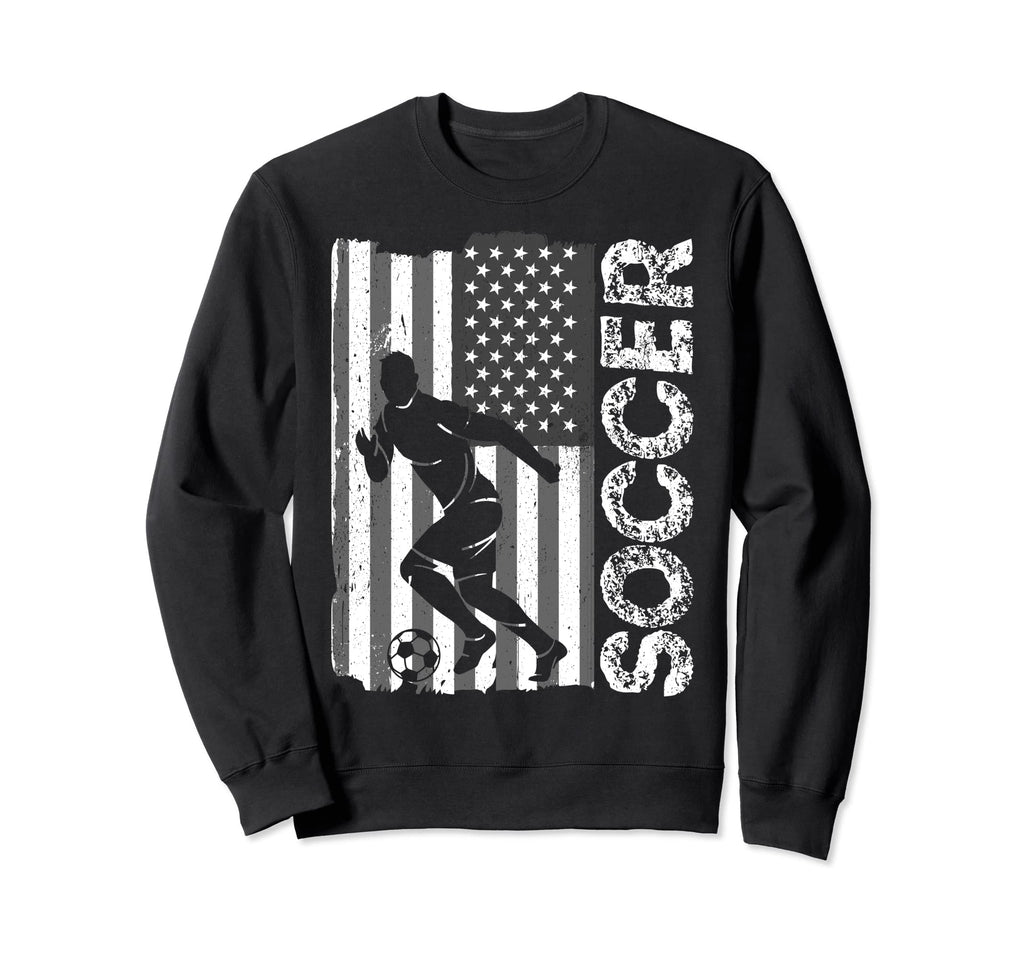 Soccer Us Flag Athlete Sports Sweatshirt - Novelty Apparel for Adults