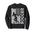 Soccer Us Flag Athlete Sports Sweatshirt - Novelty Apparel for Adults
