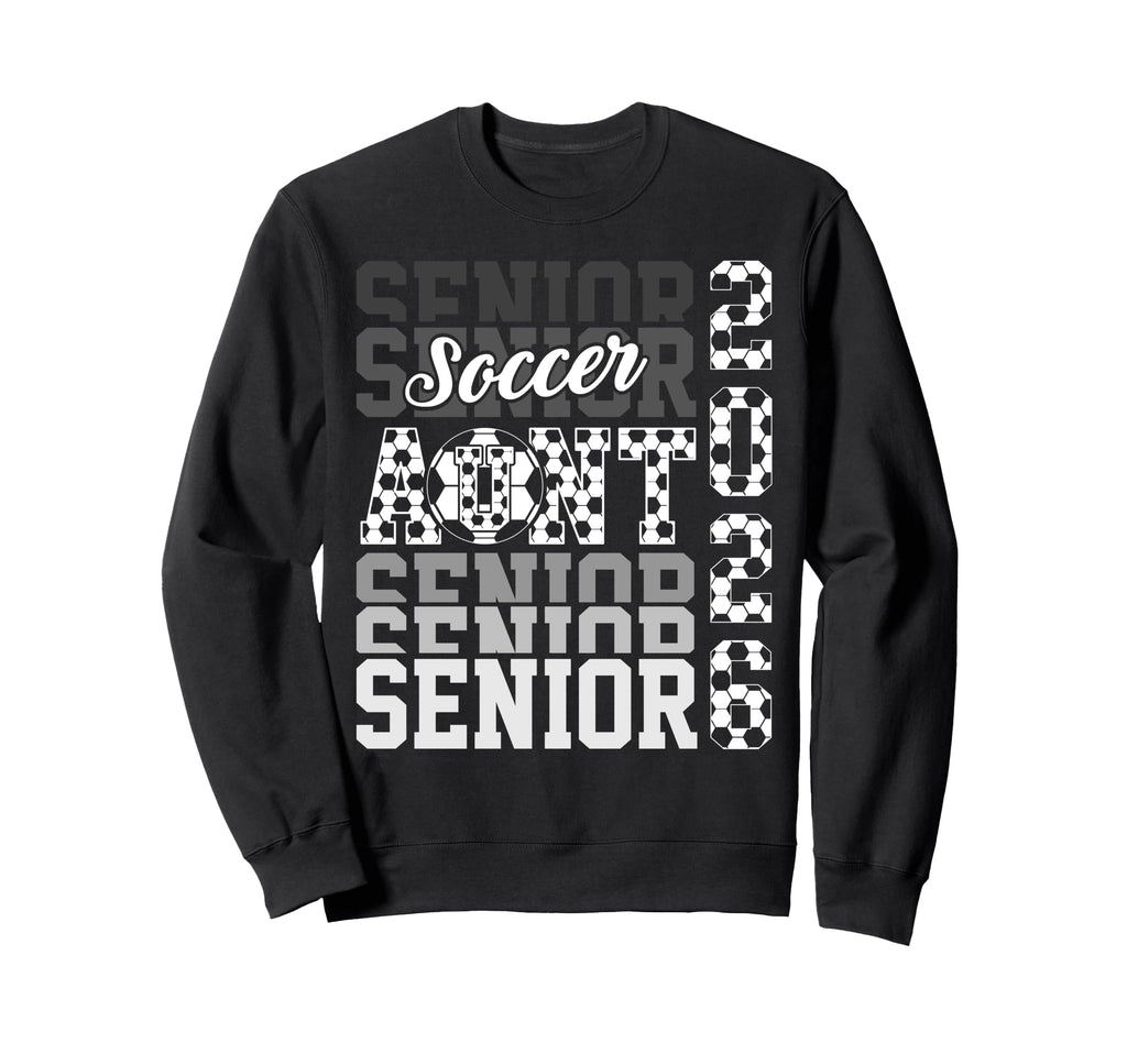 2026 Soccer Senior Aunt Sweatshirt - Aesthetic Graphic Men Women