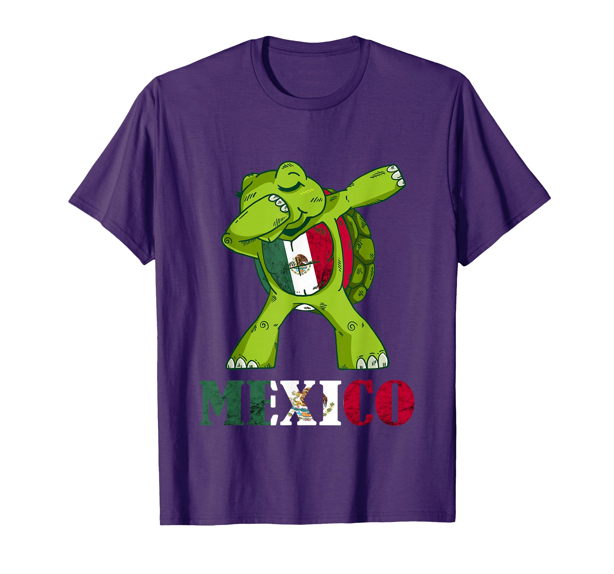 Mexico Dabbing Turtle Mexican T-Shirt - Fun Novelty Design for Adults