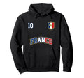France Number 10 Soccer Team Sports Hoodie - Minimalist Print for Adults