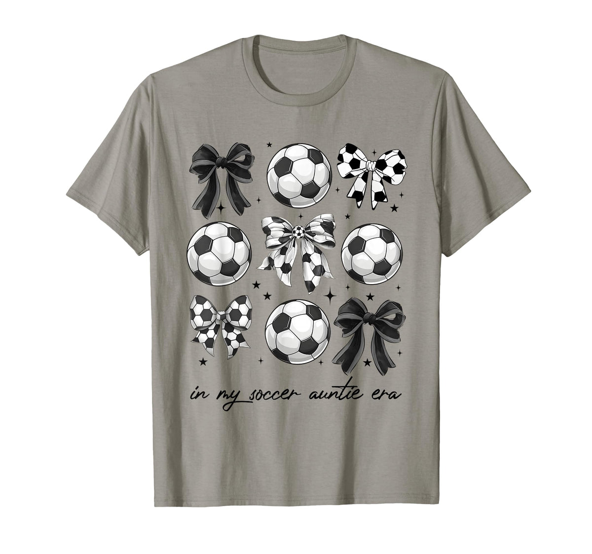 Soccer Auntie Funny Coquette Bow T-Shirt - Minimalist Print Men Women