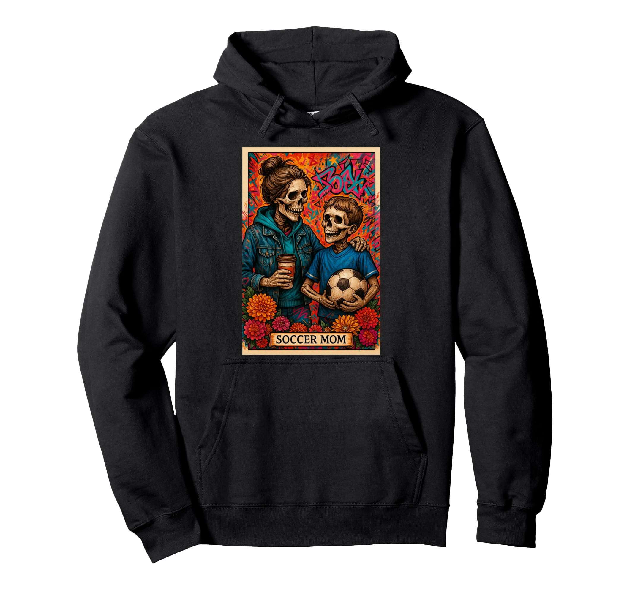 Soccer Mom Tarot Card Son Hoodie - Minimalist Print Unisex
