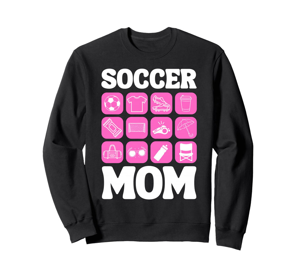Soccer Mom Icons Soccer Sweatshirt - Casual Everyday Wear Unisex