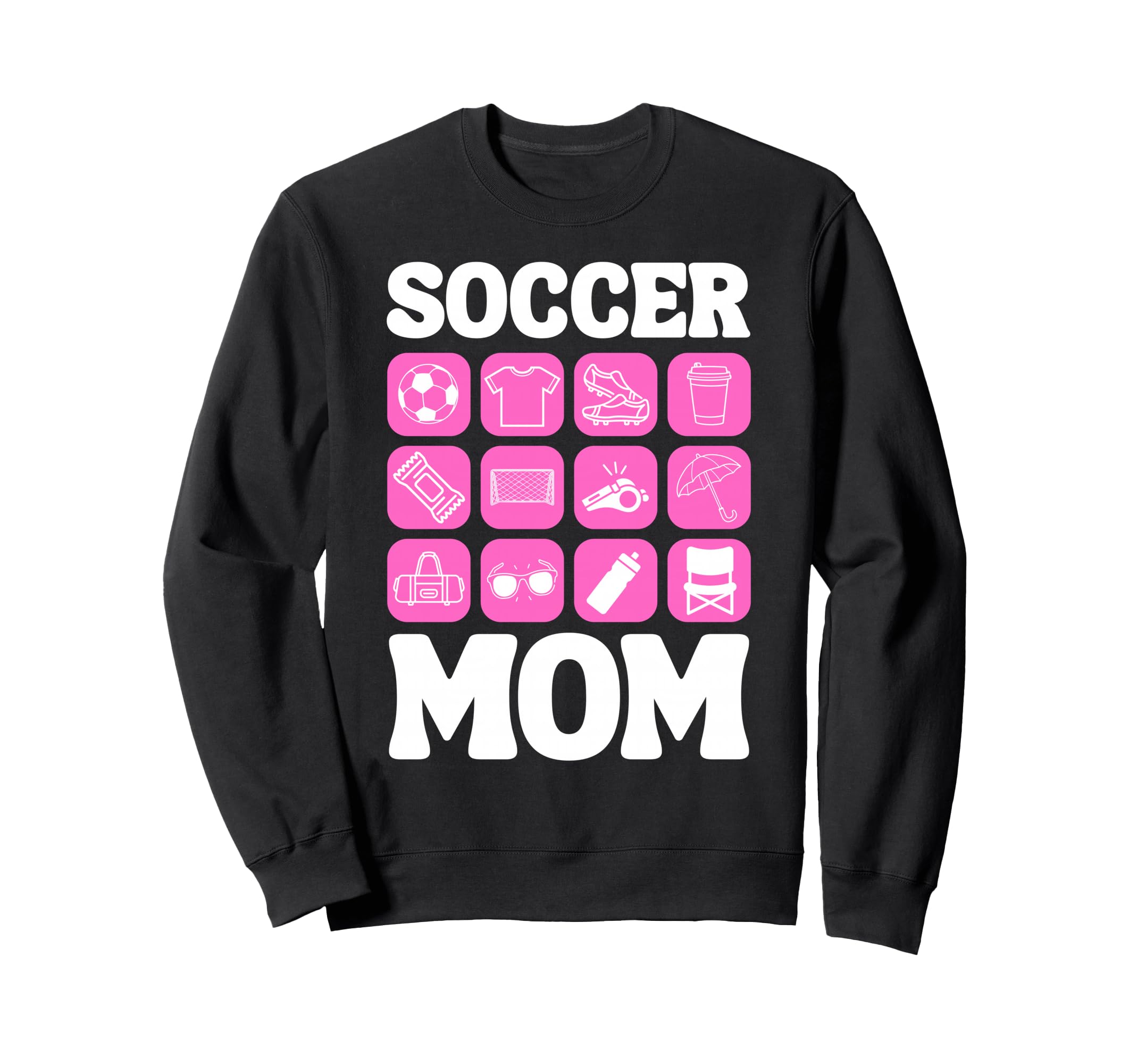 Soccer Mom Icons Soccer Sweatshirt - Casual Everyday Wear Unisex