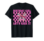 Birthday Lets Kick It Soccer Mom T-Shirt - Aesthetic Graphic for Adults