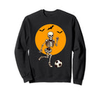 Soccer Skeleton Halloween Costume Sweatshirt - Novelty Apparel for Adults
