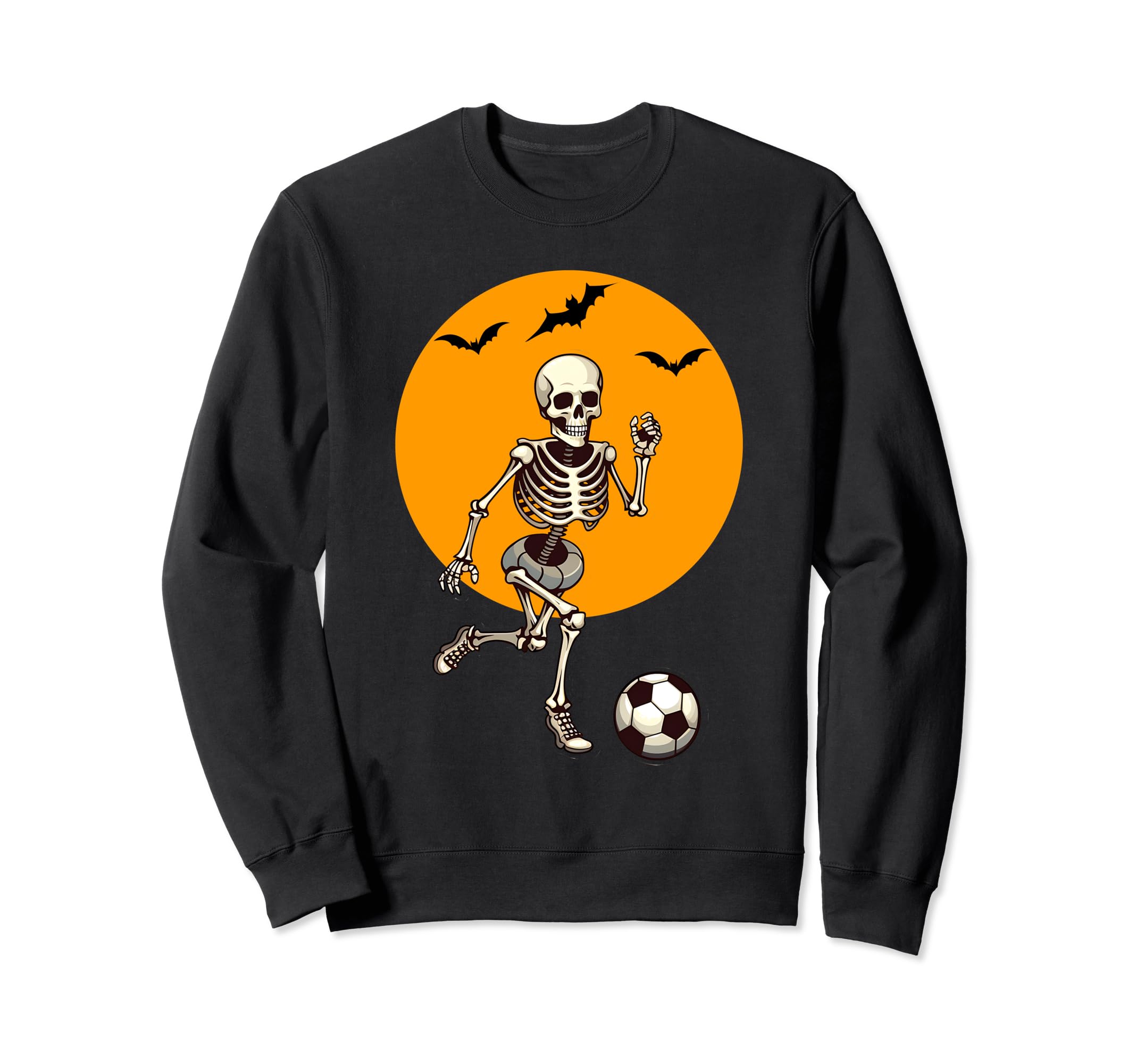 Soccer Skeleton Halloween Costume Sweatshirt - Novelty Apparel for Adults