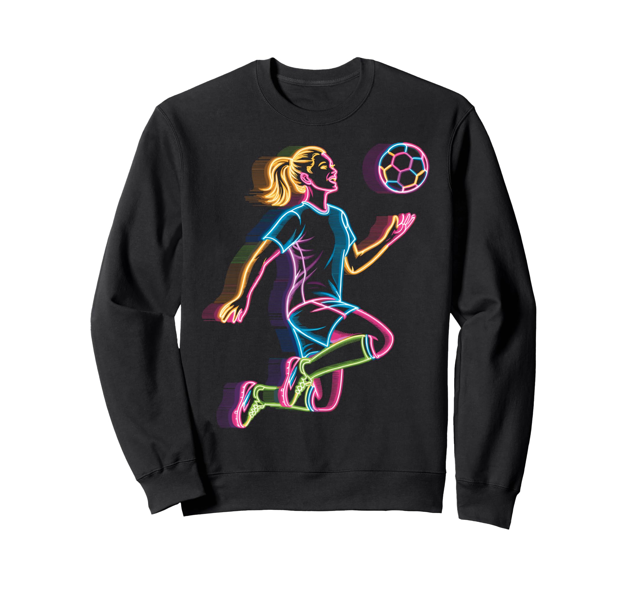 Colorful Funny Soccer Fan Dad Mom Game Sweatshirt - Trendy Graphic Unisex