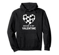 Soccer Is My Valentine Soccer Heart Hoodie - Graphic Print for Adults