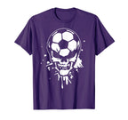 Soccer Skeleton Funny Player T-Shirt - Casual Everyday Wear Men Women