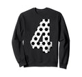 Soccer 4 Jersey Number Sweatshirt - Unique Graphic Men Women