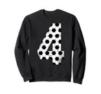 Soccer 4 Jersey Number Sweatshirt - Unique Graphic Men Women