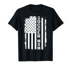 Soccer Mom Soccer Mama Usa Flag T-Shirt - Casual Everyday Wear for Adults