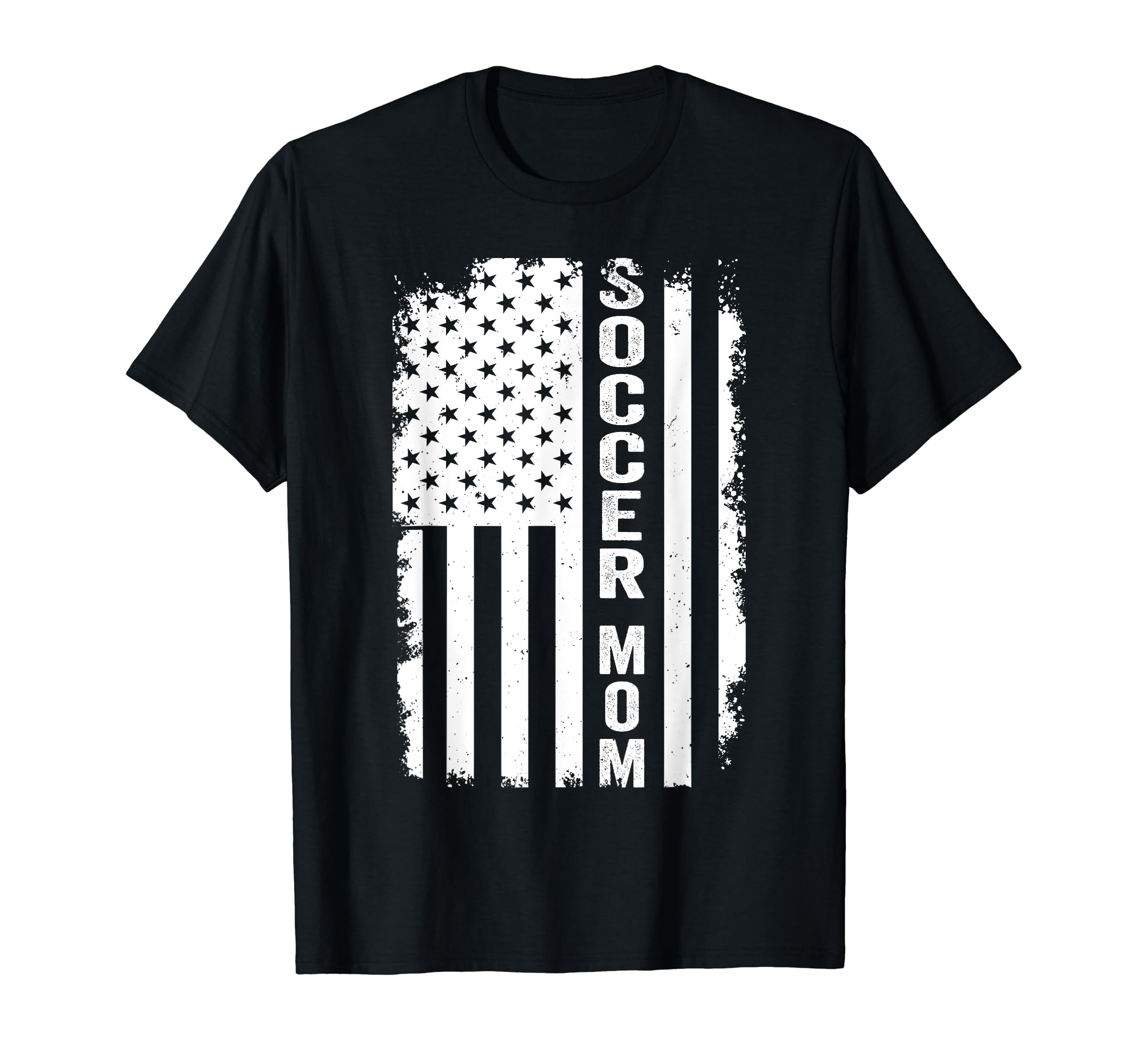 Soccer Mom Soccer Mama Usa Flag T-Shirt - Casual Everyday Wear for Adults