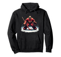 Ice Hockey Player Goalkeeper Ice Hoodie - Custom Art Print Men Women