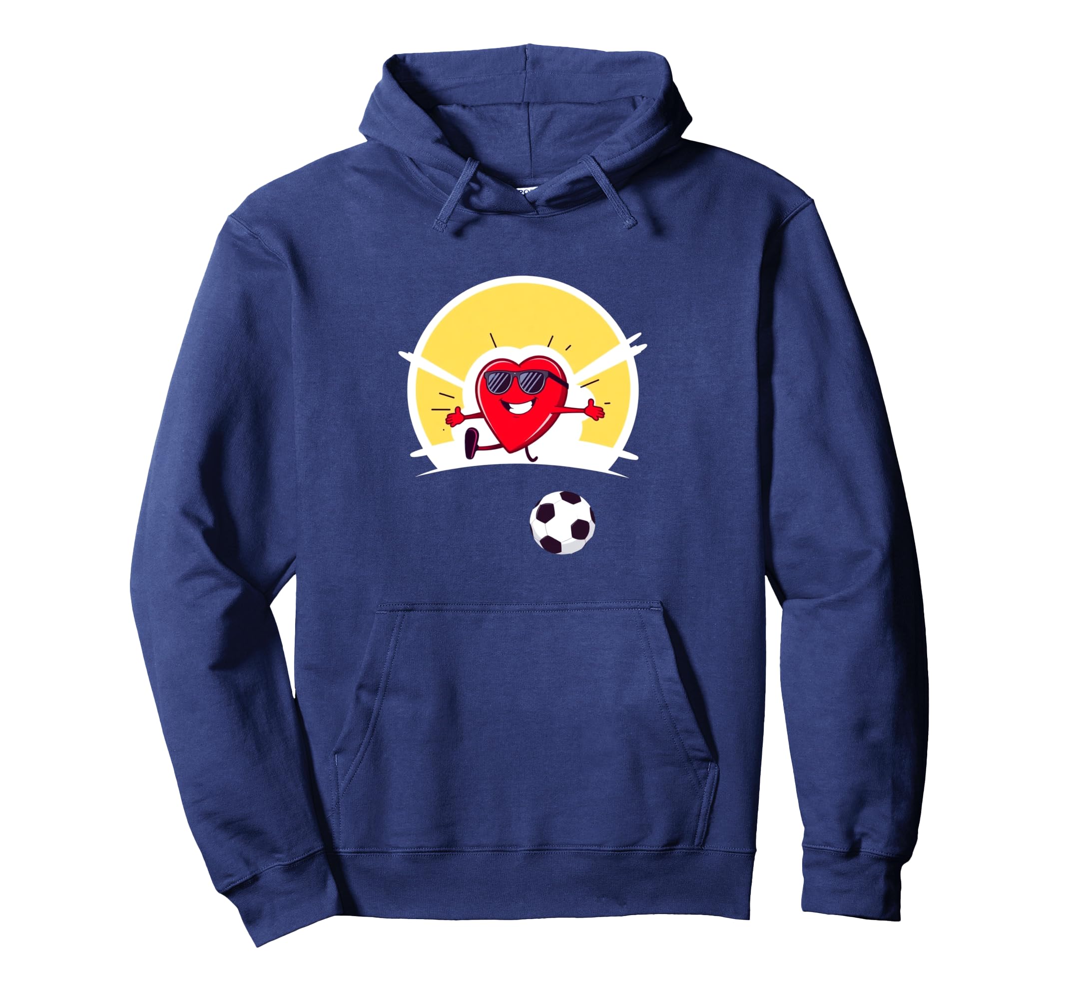 Soccer Heart Hoodie - Minimalist Print Men Women