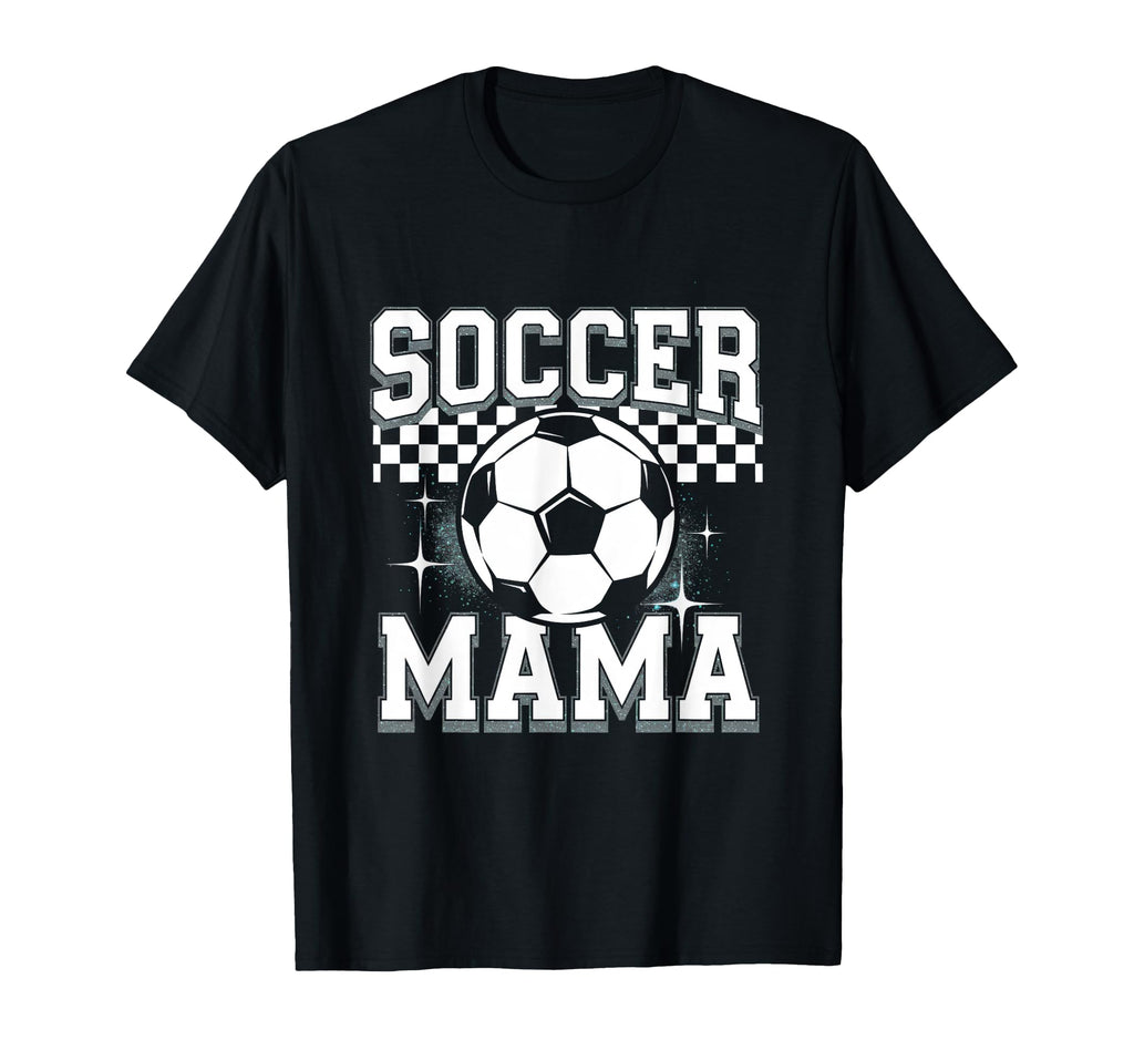 Soccer Mama Sport Checkered Soccer T-Shirt - Custom Art Print Men Women