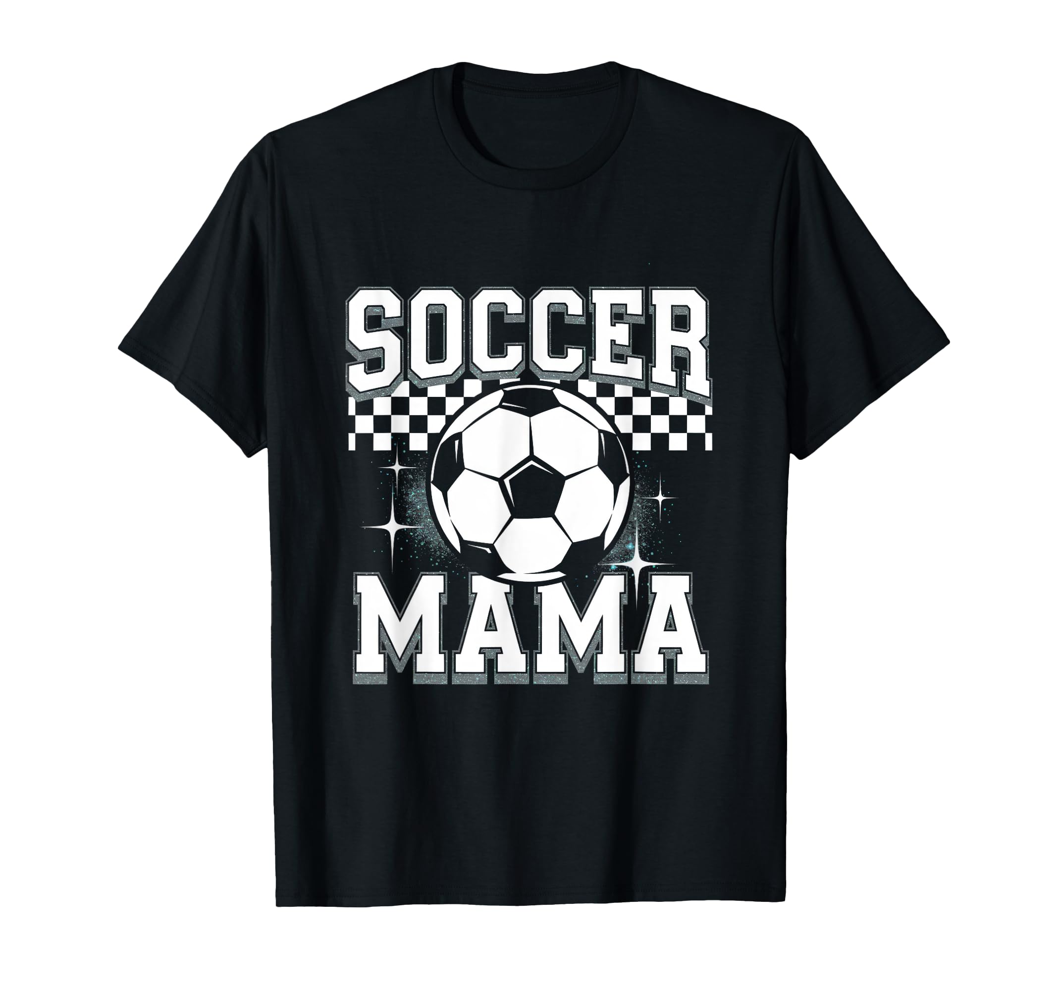 Soccer Mama Sport Checkered Soccer T-Shirt - Custom Art Print Men Women