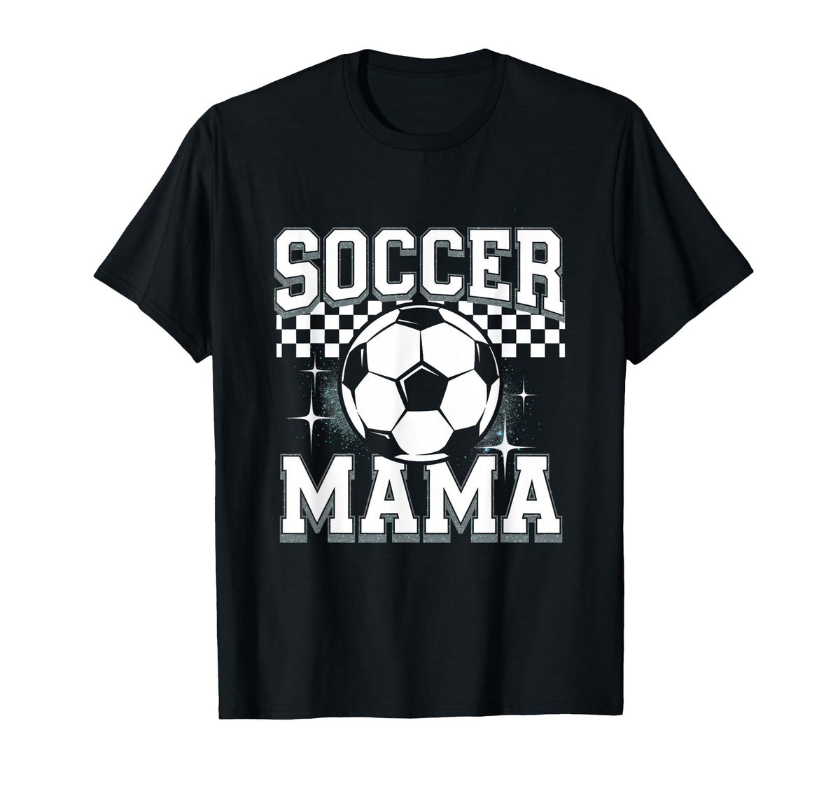 Soccer Mama Sport Checkered Soccer T-Shirt - Aesthetic Graphic for Adults