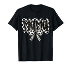 Mama Coquette Bow Game Day Soccer T-Shirt - Casual Everyday Wear Men Women