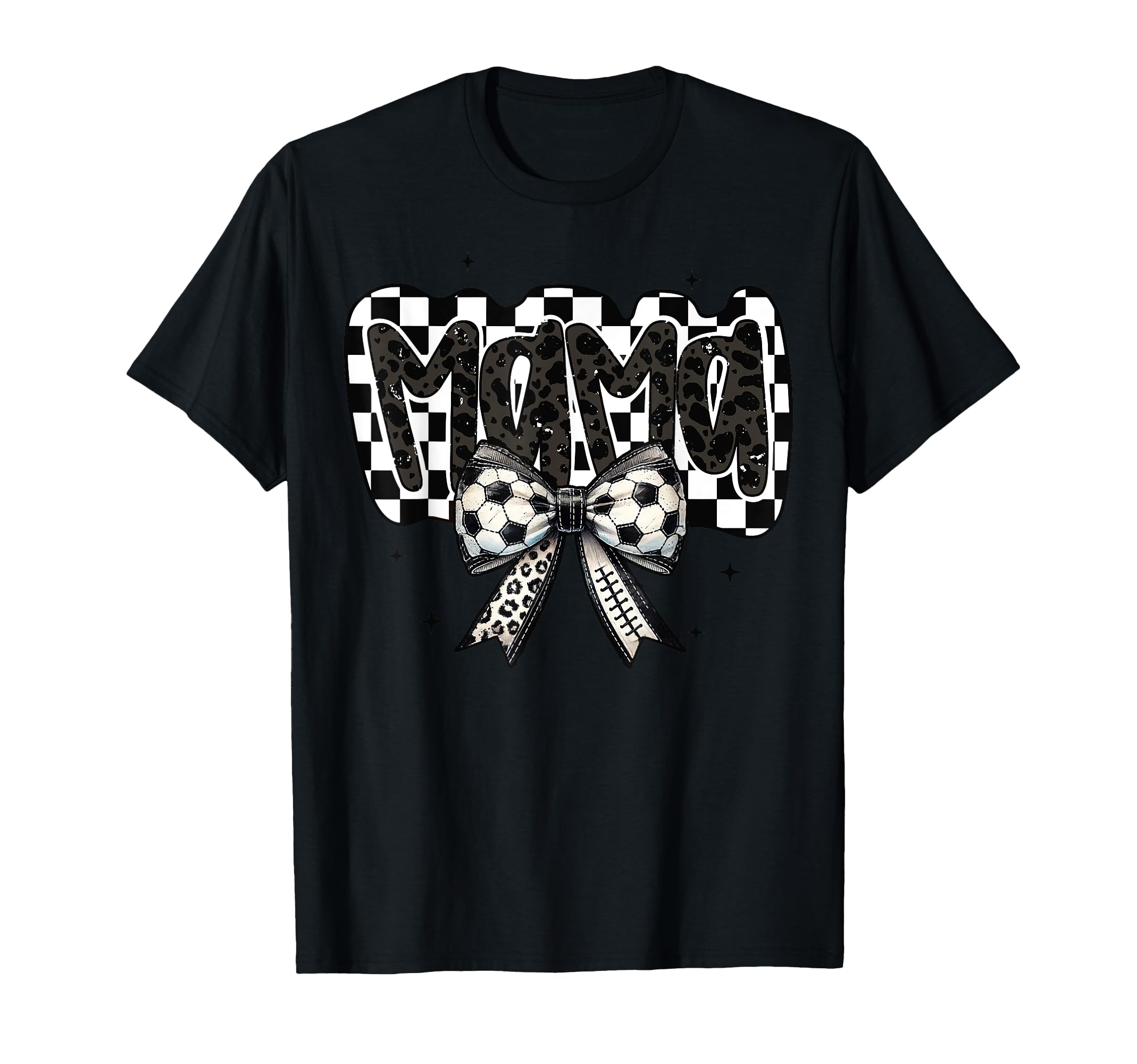 Mama Coquette Bow Game Day Soccer T-Shirt - Casual Everyday Wear Men Women