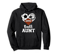 Ball Aunt Heart Funny Soccer Football Hoodie - Graphic Print Men Women