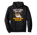 Just Who Loves Ramen And Soccer Hoodie - Aesthetic Graphic for Adults