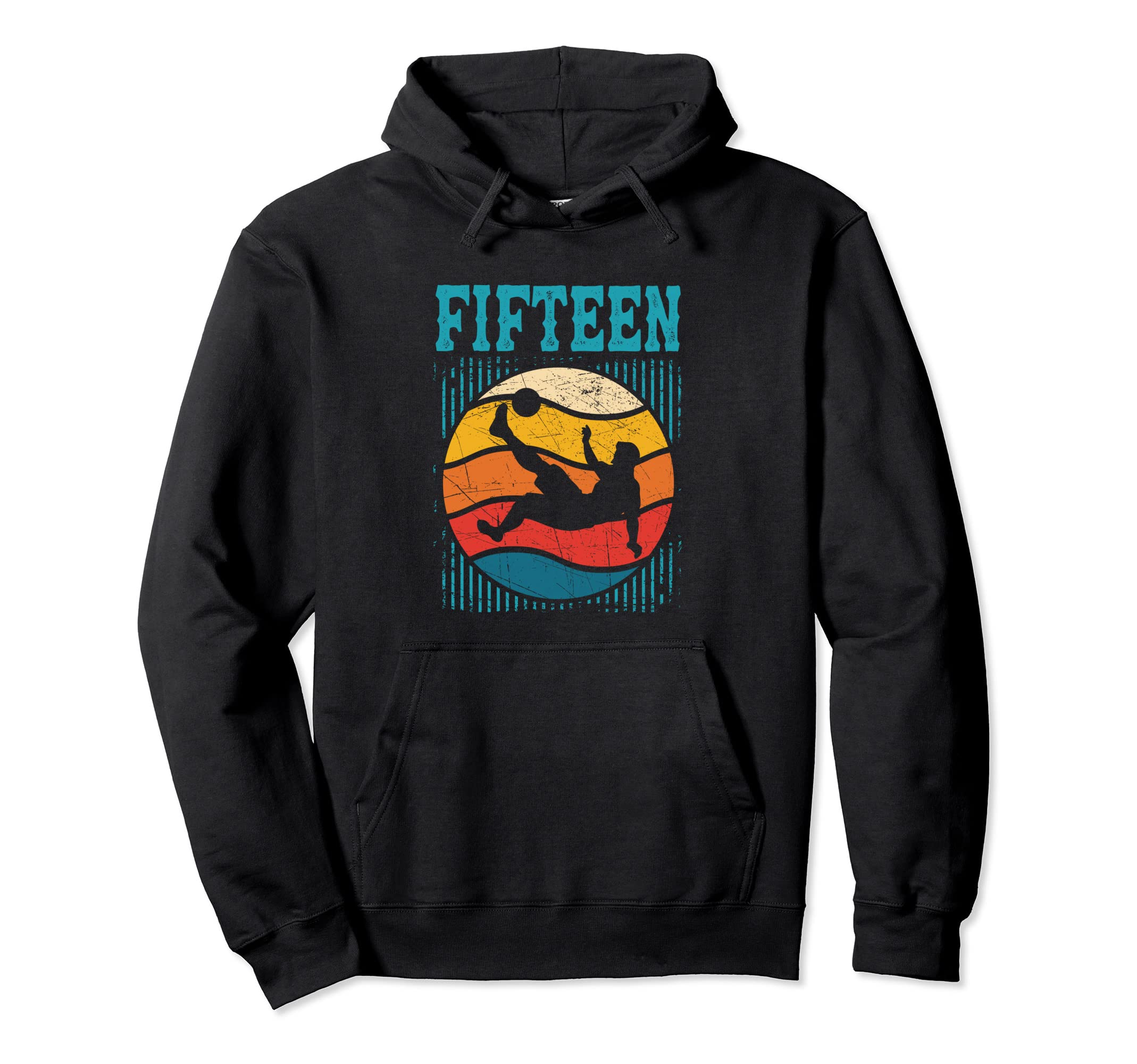 15Th Birthday Soccer 15 Years Old Hoodie - Aesthetic Graphic Unisex