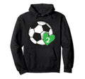 Funny Soccer Ball Number 2 Soccer Hoodie - Fun Novelty Design Unisex
