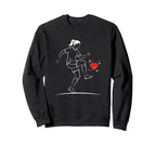 Soccer Valentines Day Heart Love Sweatshirt - Novelty Apparel Unisex