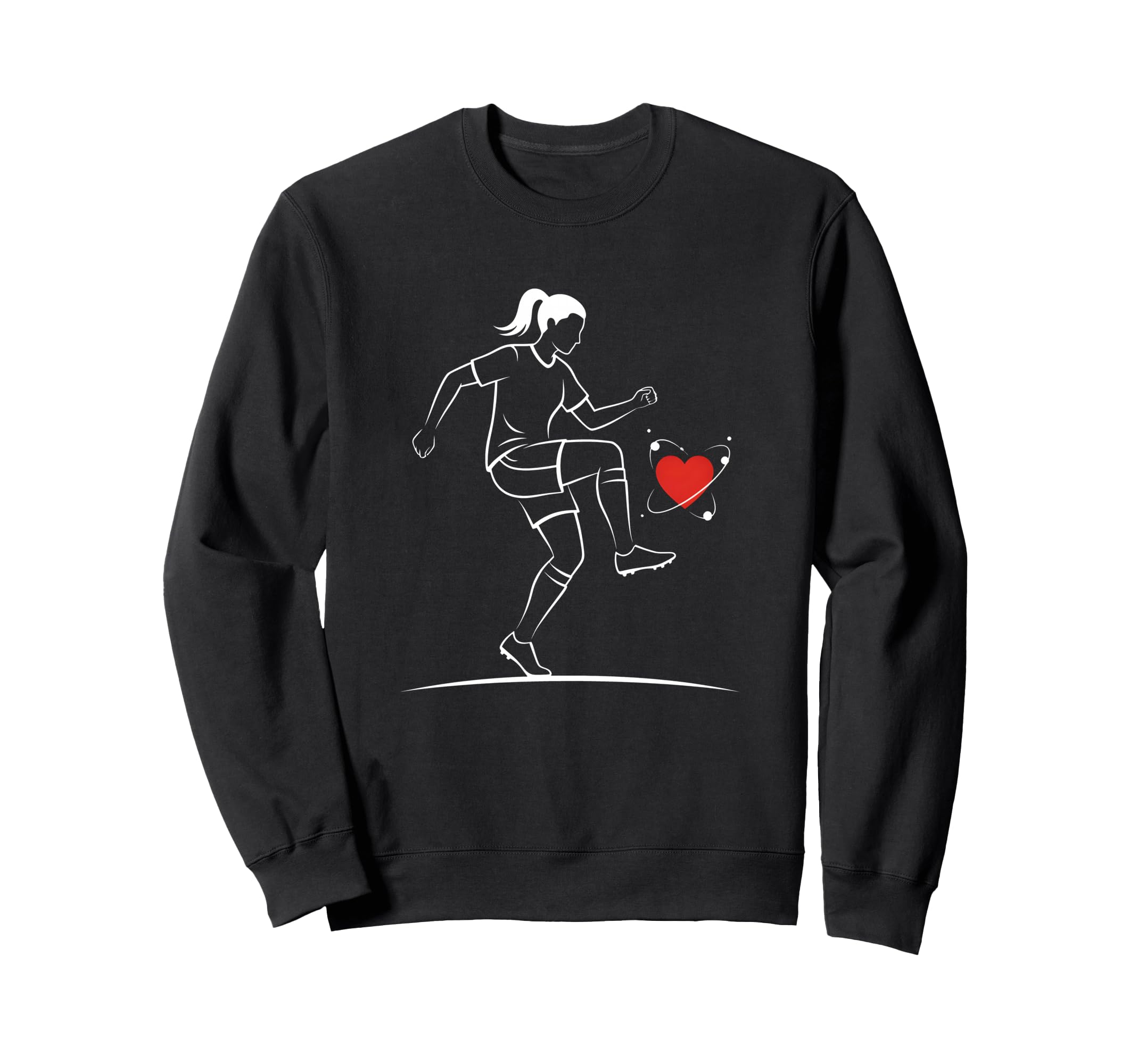Soccer Valentines Day Heart Love Sweatshirt - Novelty Apparel Unisex