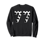 Soccer 77 Jersey Number Sweatshirt - Minimalist Print Men Women
