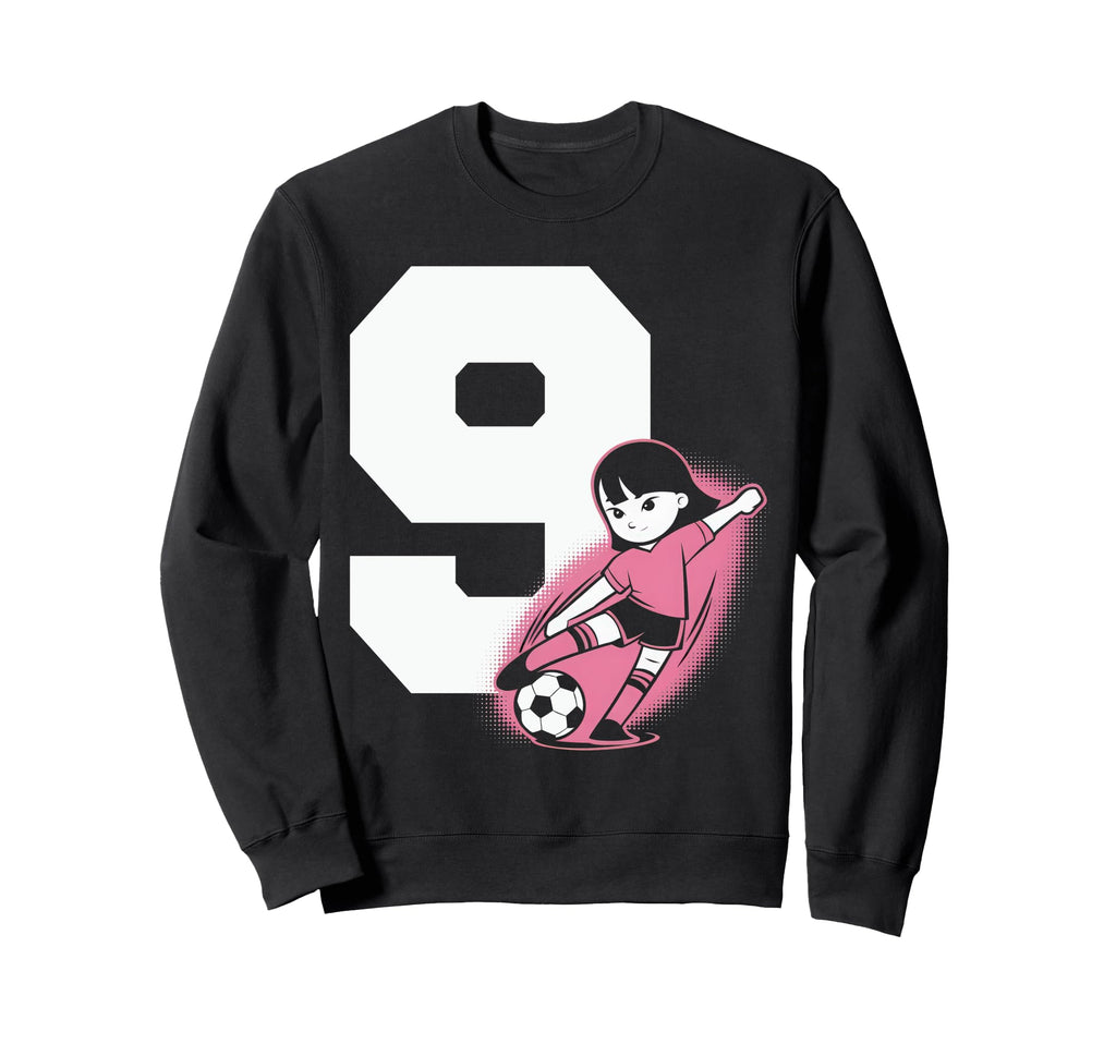 9 Soccer Birthday Gift Soccer Fan Sweatshirt - Casual Everyday Wear Unisex