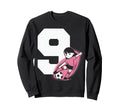 9 Soccer Birthday Gift Soccer Fan Sweatshirt - Casual Everyday Wear Unisex