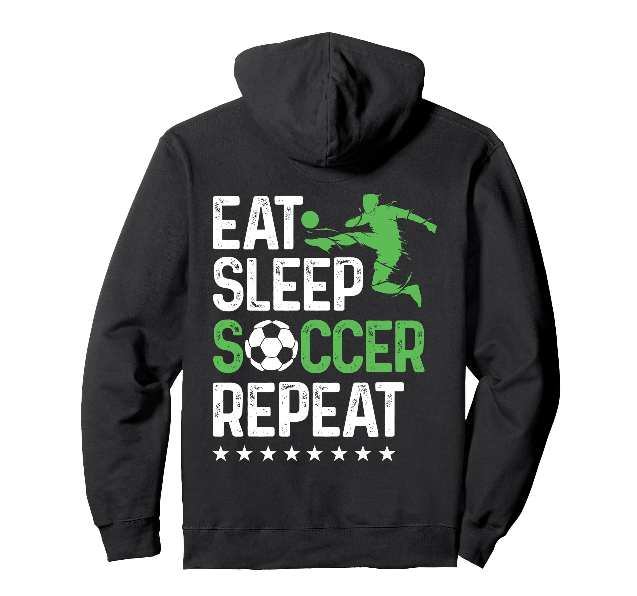 Eat Sleep Soccer Repeat Sport Player Hoodie - Fun Novelty Design Men Women