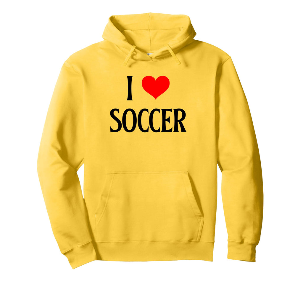 I Love Soccer I Heart Soccer Funny Football Hoodie - Graphic Print Unisex