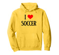 I Love Soccer I Heart Soccer Funny Football Hoodie - Graphic Print Unisex